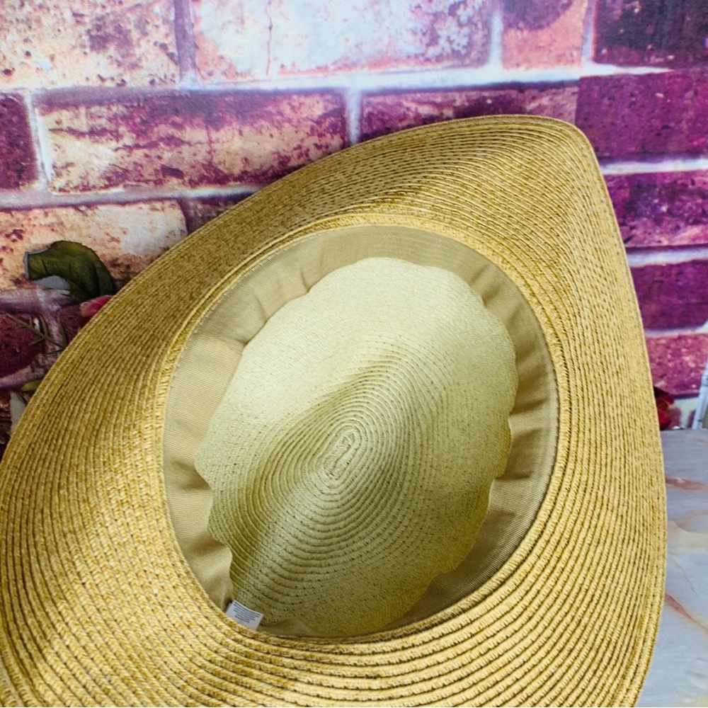 Tan Paper Western Style Cowboy Western Beach Hat - Picture 7 of 8